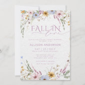 秋インラブウォーターカラーブライダルシャワー招待 招待状 (正面)