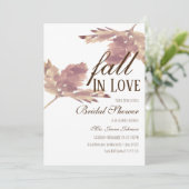 秋インラブウォーターカラーリーフブライダルシャワー 招待状 (スタンド正面)