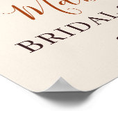 秋インラブウォーターカラー素朴ブライダルへようこそ ポスター (角)