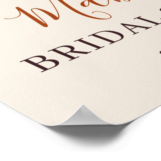 秋インラブウォーターカラー素朴ブライダルへようこそ ポスター (角)