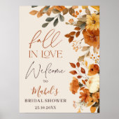 秋インラブウォーターカラー素朴ブライダルへようこそ ポスター (正面)