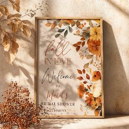 秋インラブウォーターカラー素朴ブライダルへようこそ ポスター