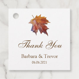 秋インラブウォーターカラー結婚リーフありがとう フェイバータグ