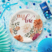 秋インラブウォーター色フローラ秋ブライダルシャワー ペーパープレート (パーティー)