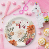 秋インラブウォーター色フローラ秋ブライダルシャワー ペーパープレート (パーティー)