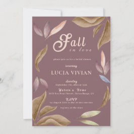 秋インラブウォーター色葉ブライダルシャワー 招待状