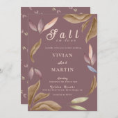 秋インラブウォーター離れカラー結婚ズ 招待状 (正面/裏面)