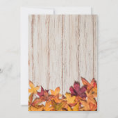 秋インラブウッド紅葉結婚ズ 招待状 (裏面)