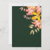 秋インラブエメラルドグリーン紅葉結婚ズ 招待状 (裏面)