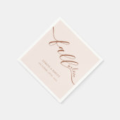 秋インラブエレガントテラコッタ結婚ズ スタンダードカクテルナプキン (角)