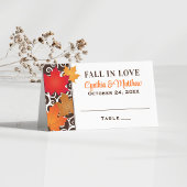 秋インラブエレガント紅葉結婚ズ プレイスカード