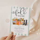 秋インラブエレガント素朴秋ブライダルシャワー 招待状