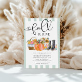 秋インラブエレガント素朴秋ブライダルシャワー 招待状