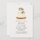 秋インラブオレンジオータムケーキブライダルシャワー 招待状 (正面)