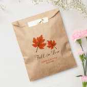 秋インラブオレンジブラウン葉ズ結婚ズ フェイバーバッグ (封をした状態)