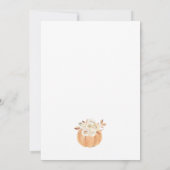 秋インラブオータムカボチャベビーシャワー招待状 招待状 (裏面)