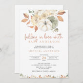 秋インラブオータムカボチャベビーシャワー招待状 招待状 (正面/裏面)