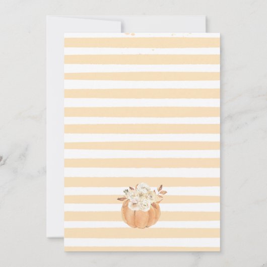 秋インラブオータムカボチャベビーシャワー招待状 招待状 (裏面)