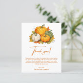 秋インラブオータムカボチャ結婚のサンキューカード (スタンド正面)