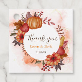 秋インラブオータムカボチャ結婚のテーブル番号 フェイバータグ