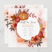 秋インラブオータムカボチャ結婚式 プログラム (正面/裏面)
