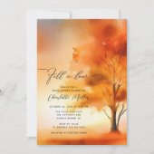 秋インラブオータムツリーブライダルシャワー招待 招待状 (正面)