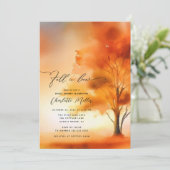 秋インラブオータムツリーブライダルシャワー招待 招待状 (スタンド正面)