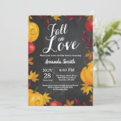 秋インラブオータムハーベストパンプキンブライダルシャワー 招待状 (スタンド正面)