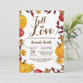 秋インラブオータムハーベストパンプキンブライダルシャワー 招待状 (スタンド正面)