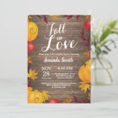 秋インラブオータムハーベストパンプキンブライダルシャワー 招待状 (スタンド正面)