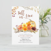 秋インラブオータムフラワーズブライダルシャワー 招待状 (スタンド正面)