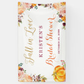 秋インラブオータムフローラパンプキンブライダルシャワー 横断幕 (縦)