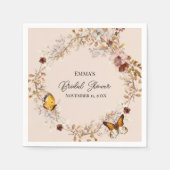 秋インラブオータムブライダルシャワーペーパーナプキン スタンダードカクテルナプキン (正面)