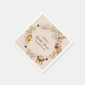 秋インラブオータムブライダルシャワーペーパーナプキン スタンダードカクテルナプキン (角)