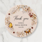 秋インラブオータムブライダルシャワーメッセージカード フェイバータグ (正面)