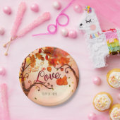 秋インラブオータムブライダルシャワー任意イベント ペーパープレート (パーティー)