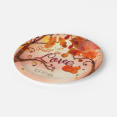 秋インラブオータムブライダルシャワー任意イベント ペーパープレート (アングル)