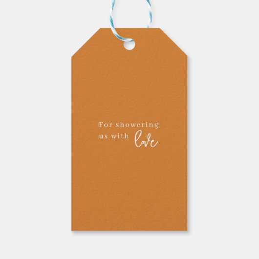 秋インラブオータムリトルテディベアパンプキン ギフトタグ (裏面)