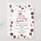 秋インラブオータムワイルドフラワーブライダルシャワー 招待状 (正面)