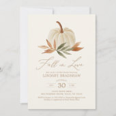 秋インラブオータム秋パンプキンブライダルシャワー 招待状 (正面)