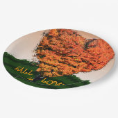 秋インラブオータム結婚ズ素朴デザイン ペーパープレート (アングル)