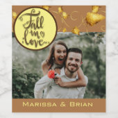 秋インラブオータム結婚式の引き出物 ワインラベル (シングルラベル)