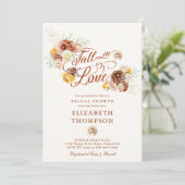 秋インラブオータム金ゴールドブーケブライダルシャワー 招待状 (スタンド正面)