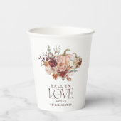 秋インラブオータム開花パンプキンブライダルシャワー 紙コップ (裏面)