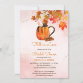 秋インラブカボキンメープル秋ブライダルシャワー 招待状 (正面)