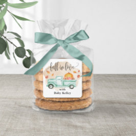 秋インラブカボチャファームトラックベビーシャワー スクエアシール