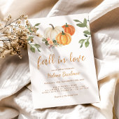 秋インラブカボチャフローラブライダルシャワー 招待状
