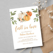 秋インラブカボチャフローラブライダルシャワー 招待状