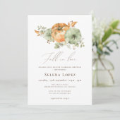 秋インラブカボチャフローラブライダルシャワー 招待状 (スタンド正面)