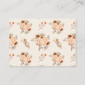 秋インラブカボチャブライダルシャワーディスプレイシャワー エンクロージャーカード (裏面)